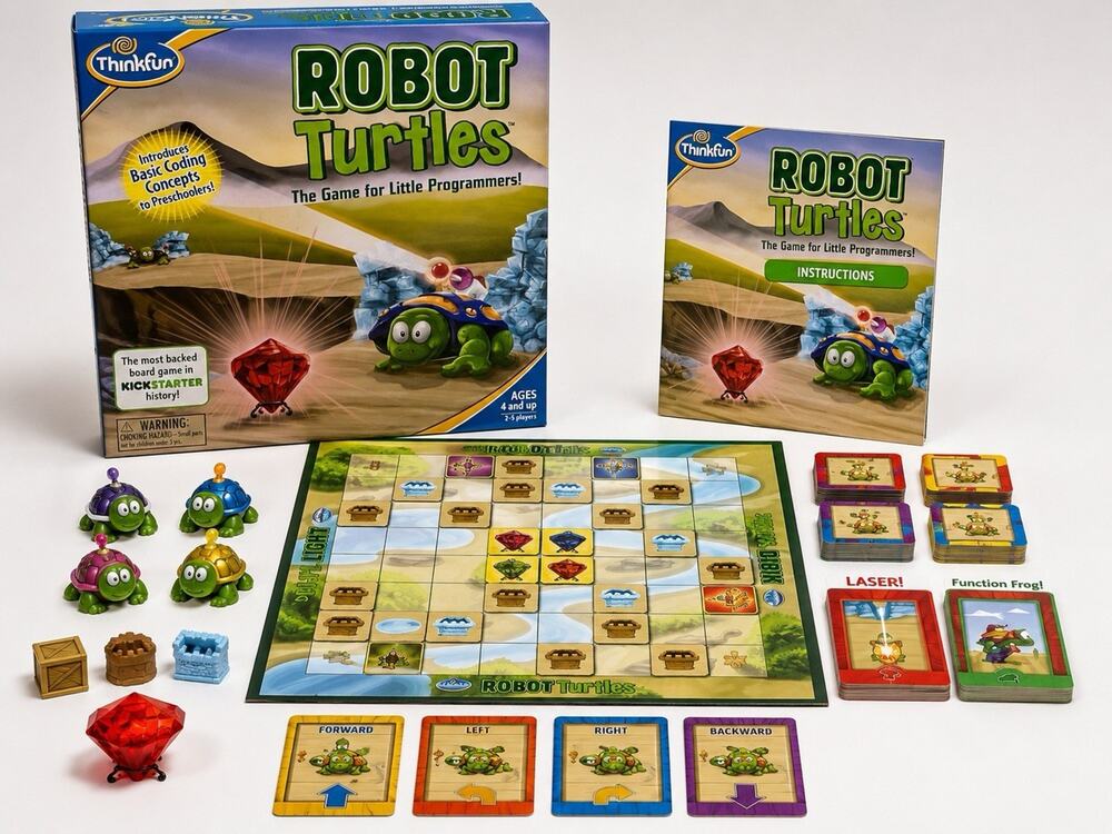 ThinkFun Robot Turtles Coding Board Game Complete Preschool STEM Ages 4+